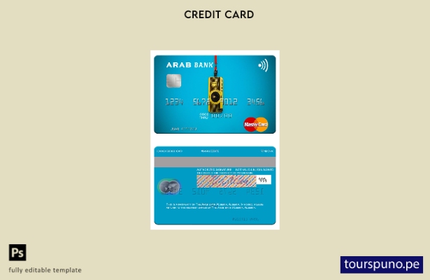 listo para imprimir plantilla de mastercard de Argelia Arab Bank Argelia